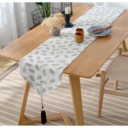 Leaves Japanese style modern table runner table cloth cabinet cover bed runner cabinet cover home party festival decoration