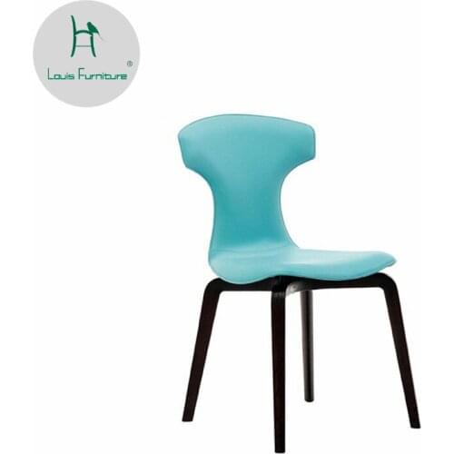 Louis Fashion Nordic Modern Simple Leather Art Dining Chair Creative Individual Designer Home Book Chair