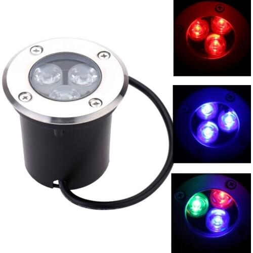 12V 3W LED Underground Light Lamp 24V DC Outdoor Garden Inground Lamp Recessed Floor Landscape Spot Lights 220V 110V Waterproof