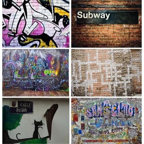 Vinyl Custom Vintage Graffiti Brick Wall Photography Backdrops Photo Background Studio Prop 21814 TYQ-01