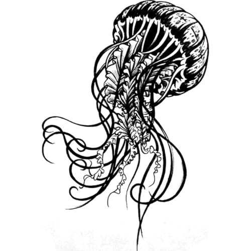 Jellyfish Temporary Tattoo Body Art Flash Tattoo Stickers Jelly Fish Waterproof high quality Tattoos Henna Fake Tatoo Beauty