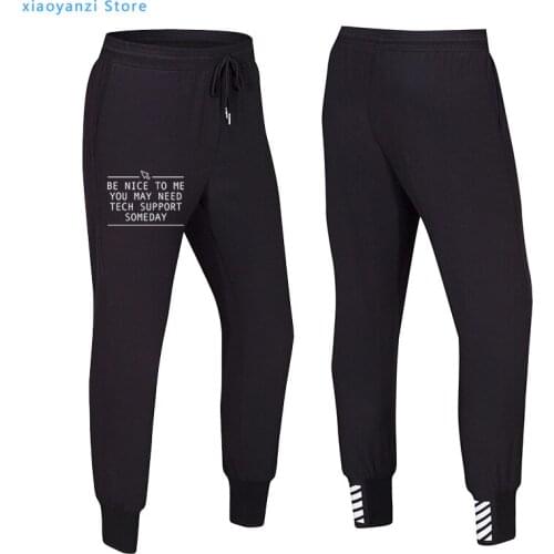 Funny Tech Support Printed Mens Sweatpants Novelty Gift Long Pants Computer Geek Smart Harajuku Spring Summer Style Trousers