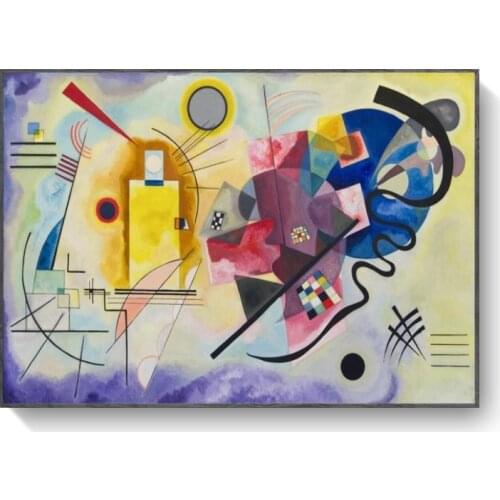 Yellow Red Blue by Wassily Kandinsky Canvas Paintings On The Wall Famous Artwork Reproductions Canvas Art Print Wall Decoration