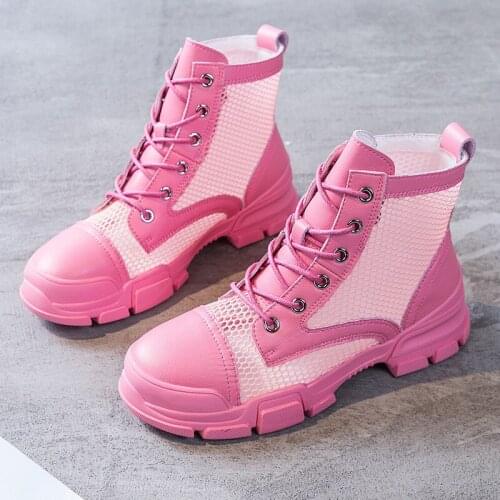 Mesh hollow boots womens new summer 2021 thin breathable small car boots thin boots short boots cool boots women boots
