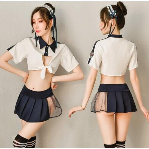 New Porno Lingerie Hot Plus Size Lenceria Student Cosplay Sex Schoolgirl Uniform Sexy Set Sailor Role Skirt Colegiala Erotic Set