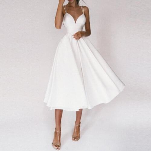 Formal Dress Deep V Neck Spaghetti Strap Off Shoulder Large Hem Women Midi Dress Suspender Sexy Open Back Dress for Banquet