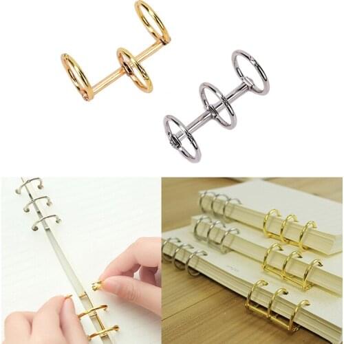 1 Pc Gold Silver Loose-leaf Metal Split Hinged Rings Scrapbooking Binder Album Calendar For A5A6 Notebook Account Planner