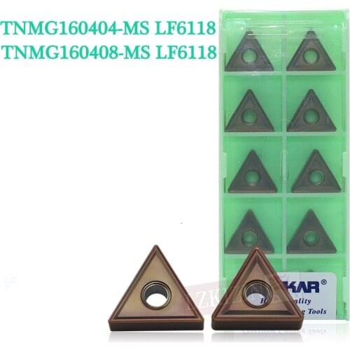 10pcs TNMG160404 TNMG160408 MS JMS LF6118 Original DESKAR Carbide Insert Cutter tool CNC Lathe Turning Tool For Stainless Steel