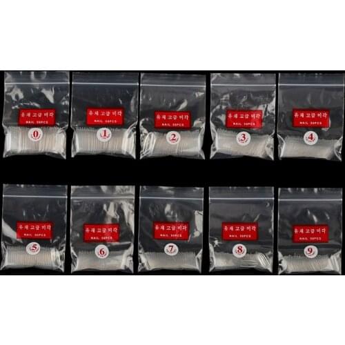 100Pcs Fake Nail Art Tips Oval Shape Full Cover Manicure Nail Tips DIY Nail Art Tools transparent