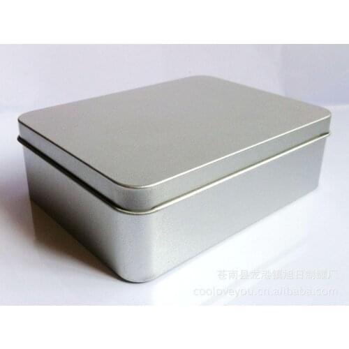 100PCS Silver matte rectangular candy box creative Tin storage boxes Size 9.7cm*6.3cm*2.15cm 100ml