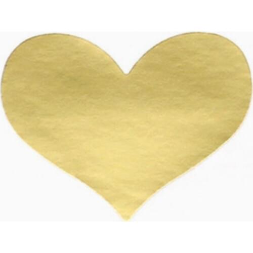 120Pcs/5sheets Golden Heart Gold 3.5CM*2.5CM Handmade Cake Candy Packaging Sealing Label Sticker Baking DIY Gift Party Stickers