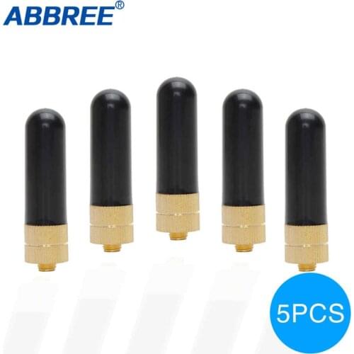 5PCS ABBREE AR-805S Antenna VHF/UHF 144/430MHZ Short Walki Talkie For Baofeng UV-5R 888S UV-82 UV-9R Plus Ham Radio