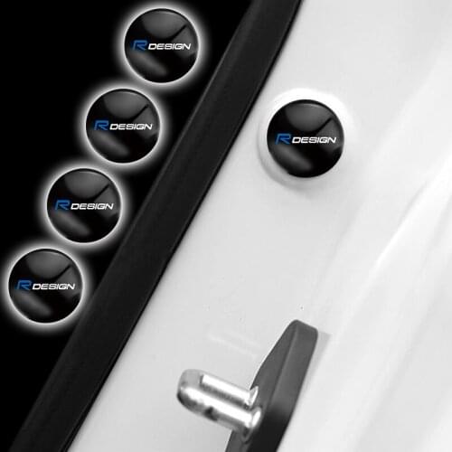 8PCS Epoxy Car Door Soundproof Patch Shock Absorption Gasket Stickers For Volvo Rdesign 2010-2021 Auto Accessories