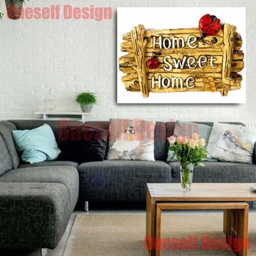 New 5D diamond painting full square home sweet home 5d diamond embroidery sale rhinestone picture decoration home wall sticker