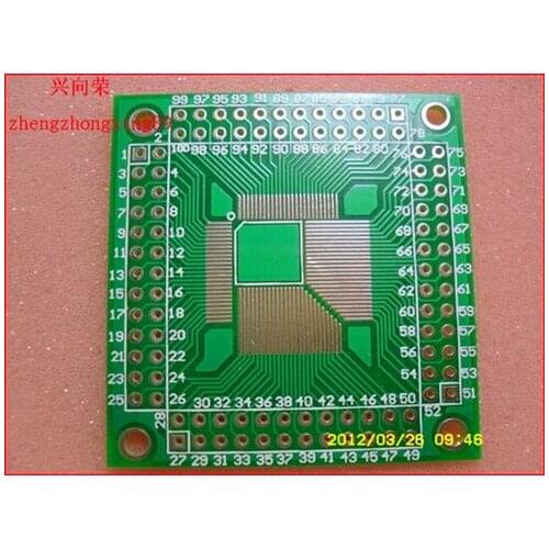 Free Shipping!!! 10pcs QFP64 ~ QFP100Pin / paste transfer line TQFP64-TQFP100 adapter plate /Electronic Component