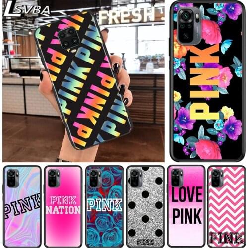 Love Pink Art for Xiaomi Redmi Note 10 10S 9 9T 9S 9Pro Max 8T 8Pro 8 7 6 5 Pro 5A 4X 4 Soft Black Phone Case
