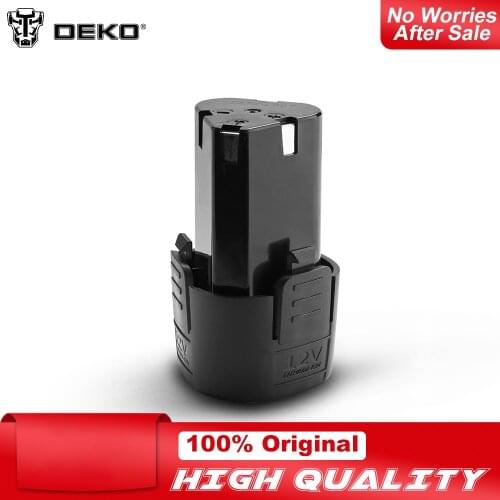 DEKO Battery12V 12V Lithium Ion Battery Pack for Banger 12V Cordless Drill