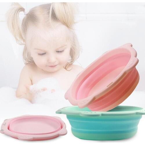 Baby Multi-purpose Folding Wash Basin Portable Lightweight Hanging Collapsible Dish Travel Hiking Camping Picnic Cleaning Tool