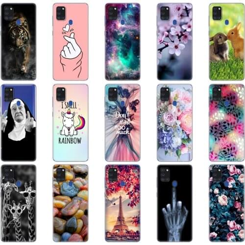 For Samsung A21S Case 6.5" Silicon Soft TPU Back Phone Case Cover For Samsung Galaxy A21s A 21s SM-A217FZBNSER a217 Coque Bumper