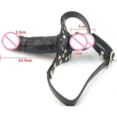 Double-Ended Dildo Gag Head Strapon Mouth Gag Fetish Bondage Penis Harness Lesbian Sex Toys Sex Products