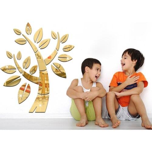 Funlife Pastoral Trees Acrylic 3d Stereo Mirror Living Room Bedroom Decoration Shop Wall Stickers Wall Decorations 361470
