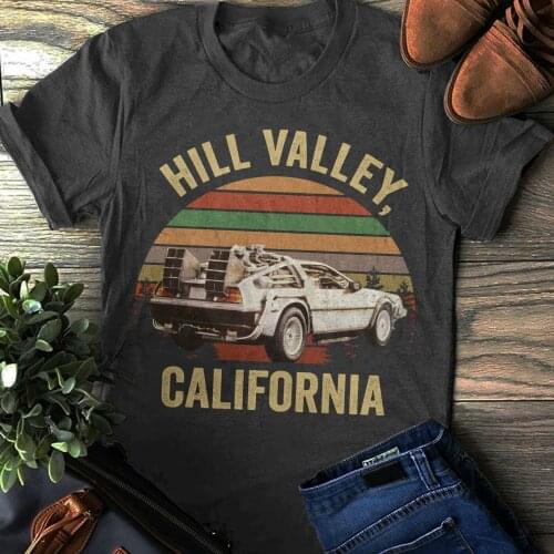 Hill Valley T-shirt, Back To The Future TShirt, Marty Mcfly, Hill Valley, Classic Tees Men Cotton T Shirt