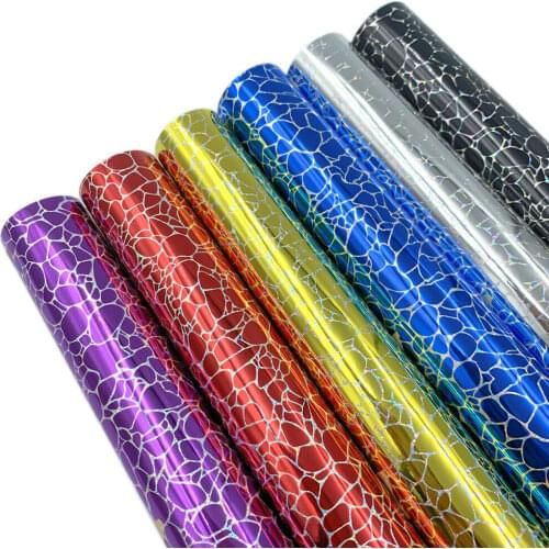 Holographic Chrome Stone Cracking Pattern Adhesive Craft Vinyl for Cricut Making Sign Cards Window Glass Cup Car Decor DIY Gift