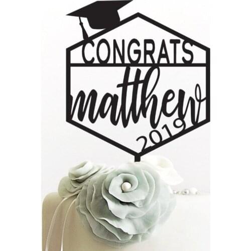 Custom Cake Topper Graduation Party Decorations,Congrats Cake Toppers,Personalized Cake Topper Graduates Name,Graduation Gift
