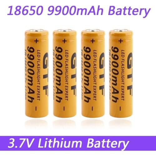 2021 New 18650 Battery 9900mAh Lithium Rechargeable Battery 9900mAh lithium battery 3.7V bright flashlight rechargeable Battery
