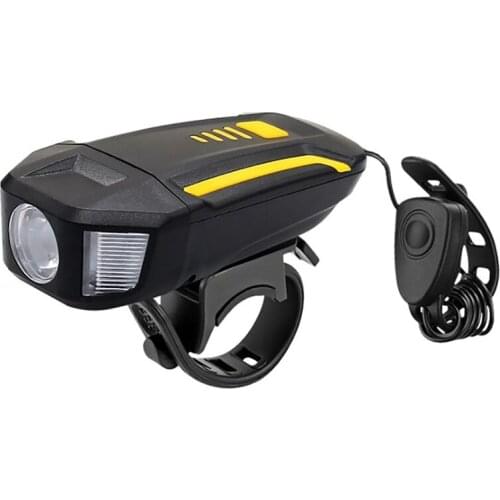 Multifunction USB Bicycle Headlight LED Bicycle Horn Bike Front Light Waterproof Headlight Riding Hiking Camping Bike