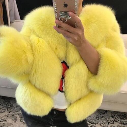 FURSARCAR Top Fashion Luxury Real Fur Jacket Women Winter Genuine Natural Fox Fur Coats Elegant Female Thick Warm Jacket Coat