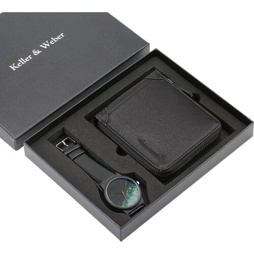 Business Mens Quartz Watch Leather Watch Band Soft Wallet Gift Set Top Luxury for Husband New Arrival 2019 reloj masculino