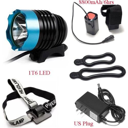 8.4V DC Spotlight Bicycle Lighting Led 18650 Rechargeable Cycle Headlight Light For Bike Lamp Front Mountain Riding Flashlight