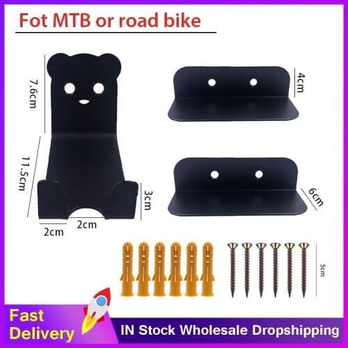 1Sets MTB Road Bicycle Steel Rack Pedal Wall Mount Stands Hanger Hook Heavy Duty MTB Hanger Holds Up 30Kg Accessories