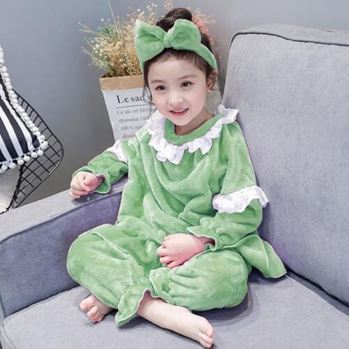 Autumn Winter Girls Pajamas 3 4 5 6 7 8 9 10 11 12 Years Baby Girl Clothes Night Clothes Homewear Cotton Sleepwear 2pcs Set Kids