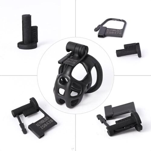Mamba Air All Plastic Cock Cage Chastity Belt Device Penis Ring Lock Accessories With Disposable Plastic Locking Pieces Cards