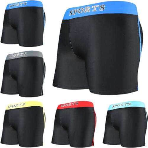 Men Big Size Swimwear Elastic Swimming Trunks Beach Swim Trunks Short Briefs Surfing Summer Swimsuit Boxer Shorts