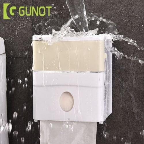 GUNOT Portable Toilet Paper Holders Wall-mounted Toilet Paper Dispenser Home Waterproof Storage Box For Bathroom Accessories