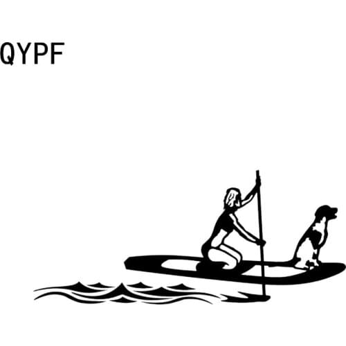 QYPF 16.2*7CM Interesting Sailing Ocean Sailor Car Sticker Decor Silhouette High Quality Vinyl C16-1031