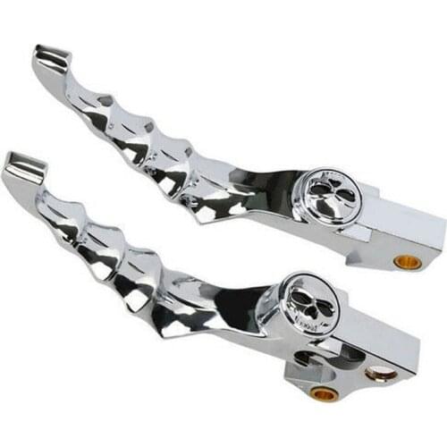 Skull Hand Brake Clutch Lever For Harley 48 72 XL883 1200 Sportster Iron 2004-15