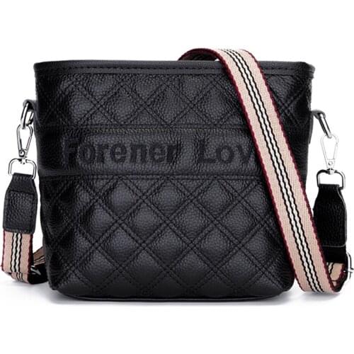 Quilted Bucket Female Bag 100% Genuine Leather Lady Big Capacity Sac Autumn Winter 2021 Luxury Designer Messenger Shoulder Bags