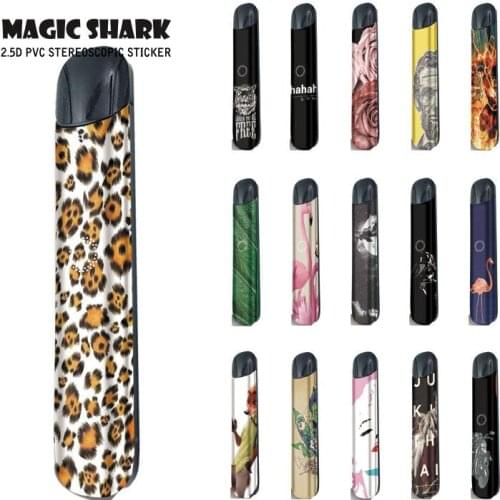 Magic Shark Leaf President Flamingo Rose Leopard Waterproof Vape Sticker for Relx Alpha Cover Case for Relx Alpha