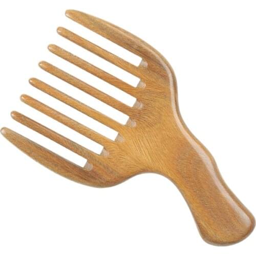Hair Straightener Wide Tooth Comb Wooden Mage Brush Hair Anti-Static Wooden Hair Comb
