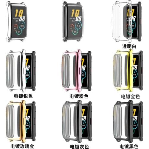 Full Screen Protection Watch Case For Huawei Honor Watch ES Soft Ultra-Thin clear TPU Protector Cover shell Plating Watch cases