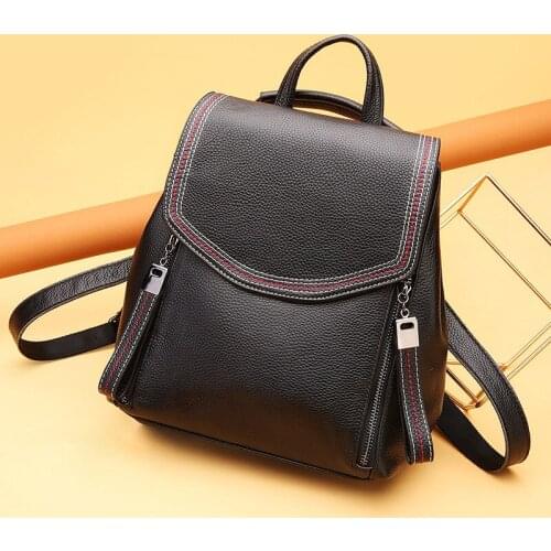 Womens Leather Bag New Multi-functional Fashion Female Bag Backpack Korean Version Bag Women