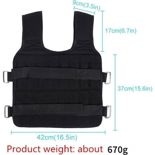 20KG Loading Weight Vest Boxing Train Fitness Equipment Gym Adjustable Waistcoat Exercise Sparring Protect Running Sand Clothes