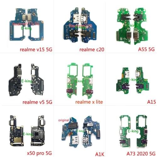 10PCS For OPPO Realme X V5 V15 C20 A15 A55 A73 A91 X50 Pro A1k CPH1923 5G USB Charging Board Dock Port Flex Cable