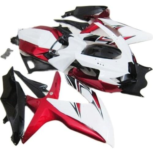 100% Fit Injection Fairings for SUZUKI GSXR 600 750 2008 2009 2010 Red White Black Fairing kit GSXR600 GSXR750 08 09 10 PL413