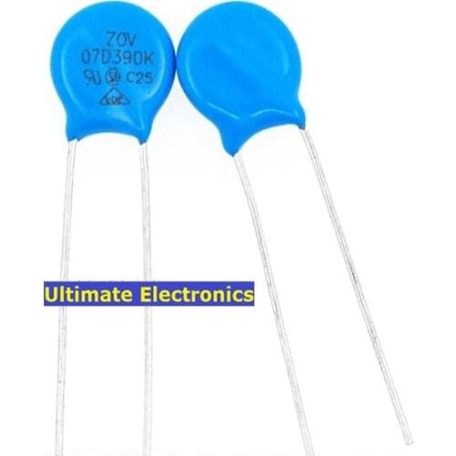100pcs Varistors 07D390K 7D390K 39V Metal voltage dependent resistor