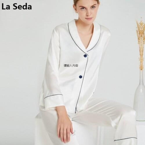 19 Momme Nightwear New Real Silk Pajamas Suit Female 100% Mulberry Silk Leisure Summer Women Pajamas Pure Silk Pijama Mujer